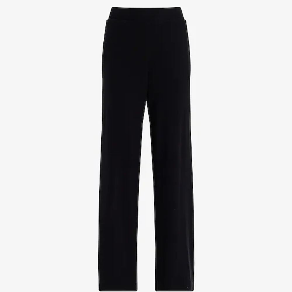 Express Waisted Waffle Pull On Wide Leg Pant - Picture 4 of 4